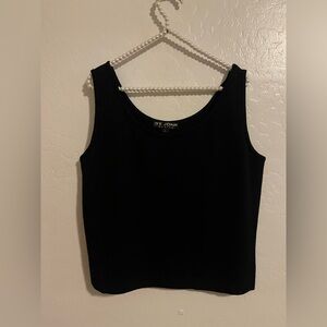 St. John Classic Black Sleeveless Knit Tank